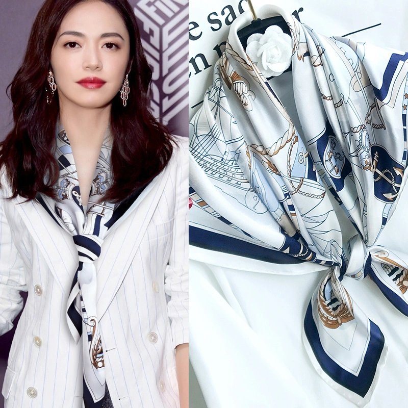 Syal Wanita 70×70 Leher Fashion Import Sutra Soft Scarf Korea Stye Premium Scarf Tas Aksesoris Sederhana Pencetakan Selendang Kebaya