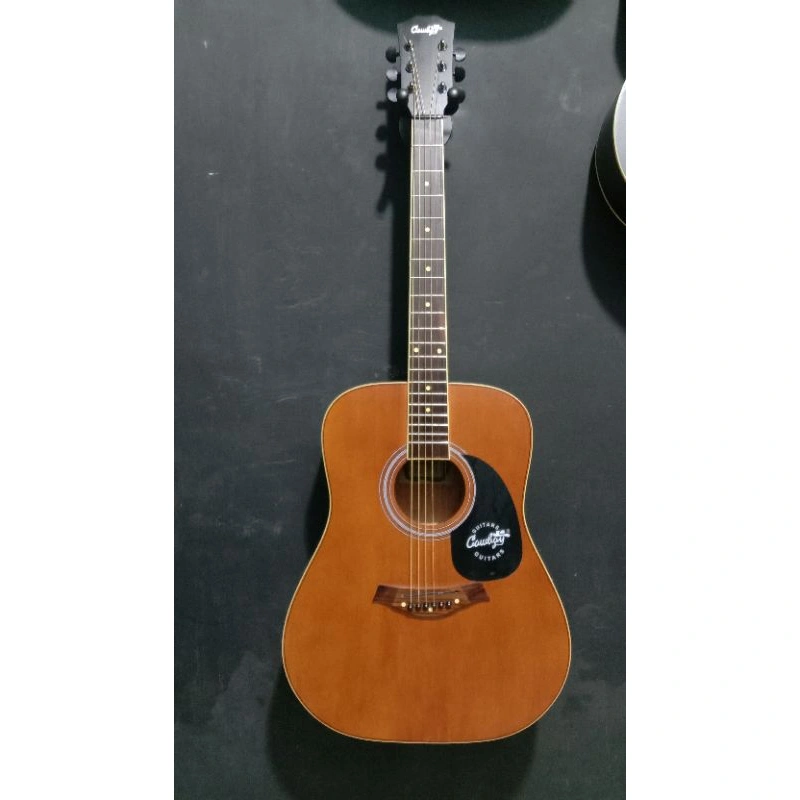 GITAR AKUSTIK / AKUSTIK ELEKTRIK COBOY JUMBO CUSTOM TANAM BESI FREE PEKING KAYU