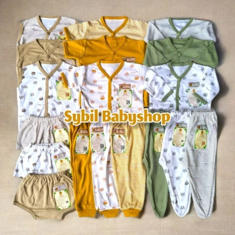 FLUFFY Paket Original Lengkap Baju Bayi (0-6 Bln) Perlengkapan Baru Lahir & Kado Bayi SNI