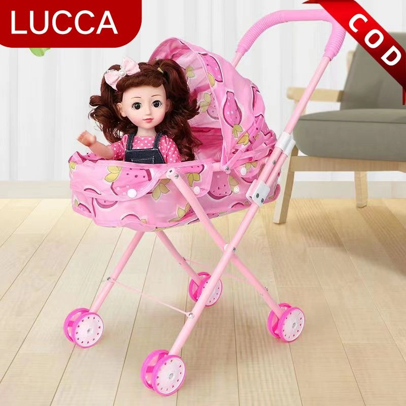 Mainan Kereta Dorong Boneka Mainan Boneka Bayi Doll + Stroller Mainan Anak