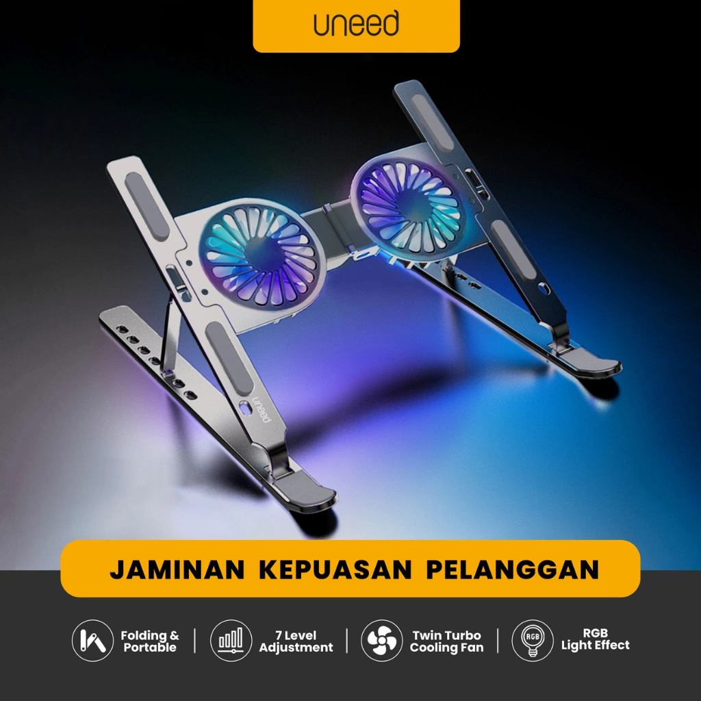 UNEED Laptop Stand Holder with Cooling Fan Aluminium Alloy  - ULS902