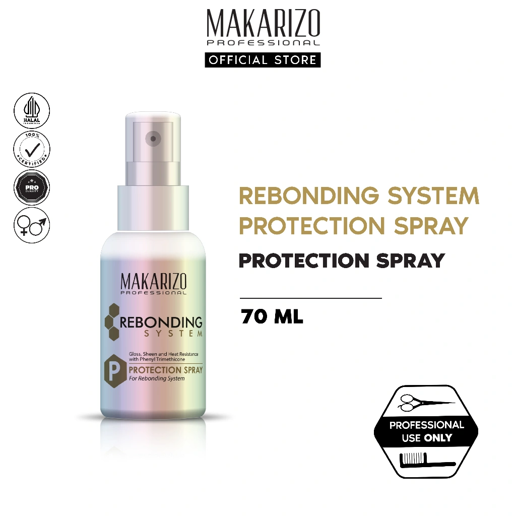 Makarizo Professional Rebonding System Protection Spray Bottle 70 mL