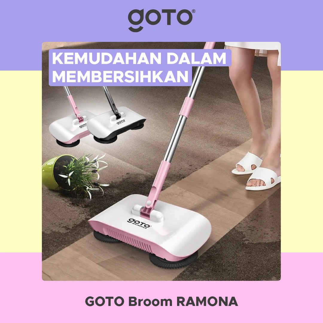 Goto Ramona Broom Sapu Pel Pembersih Lantai Otomatis Penyedot Debu