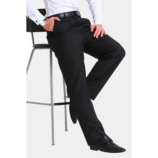Celana Formal Pria Kantor Bahan Reguler Hitam Panjang