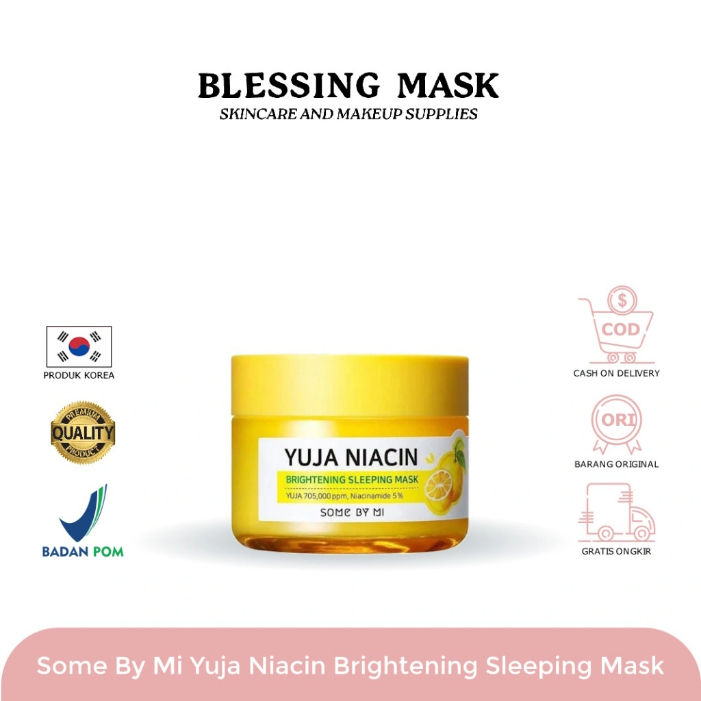 SOME BY MI Yuja Niacin Brightening Sleeping Mask - 60g & 15gr | Cream Malam | Somebymi