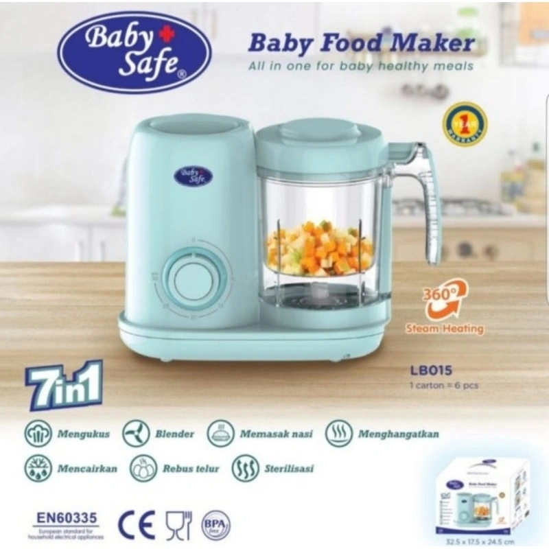 Baby safe Food Maker Digital / Baby Safe Food Maker 7in1 / BabySafe - LB012 - Baby Food Maker 6in1
