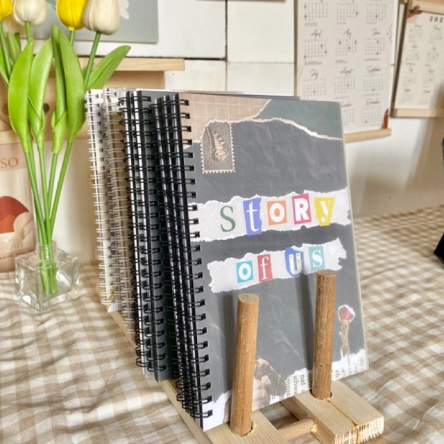 Scrapbook Hitam dan Coklat Potrait Album Foto A5 isi 20 lembar