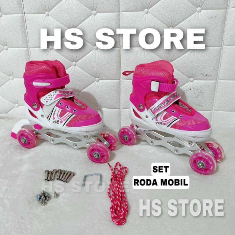 READY SEMUA WARNA & SIZE !! SEPATU RODA SET RODA MOBIL UNTUK ANAK2 DIJAMIN HIGH QUALITY !!