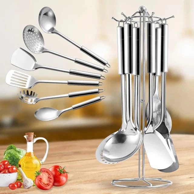 Kitchen Tool Set Stainless Alat Dapur Masak Spatula Set Sutil/sepatula set stainless/sodet set