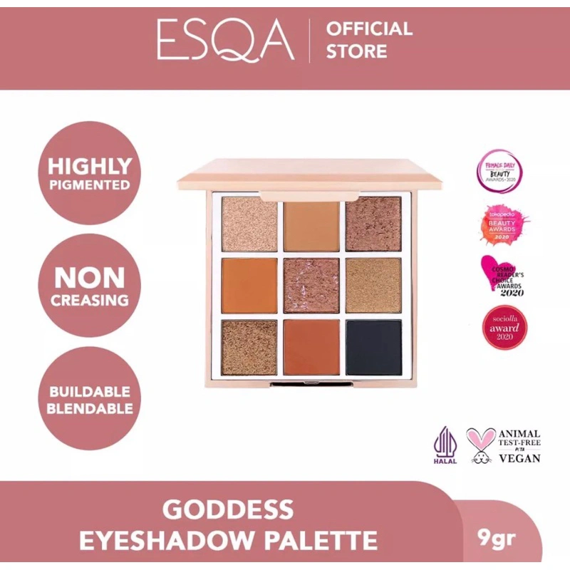 ESQA GODDESS EYESHADOW PALLETE/EYESHADOW GLAZED TRIO