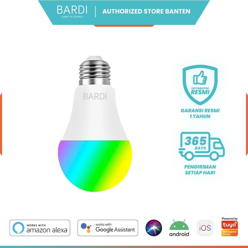 BARDI Smart Home LED Light Bulb RGB 9W Bohlam Pintar Smart Lamp 9 Watt Warna Warni E27 Lampu Tidur