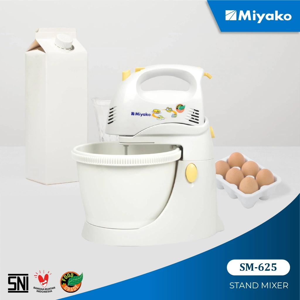 Mixer Miyako SM625 Stand Mixer Berdiri - Putih - 3.5 Liter