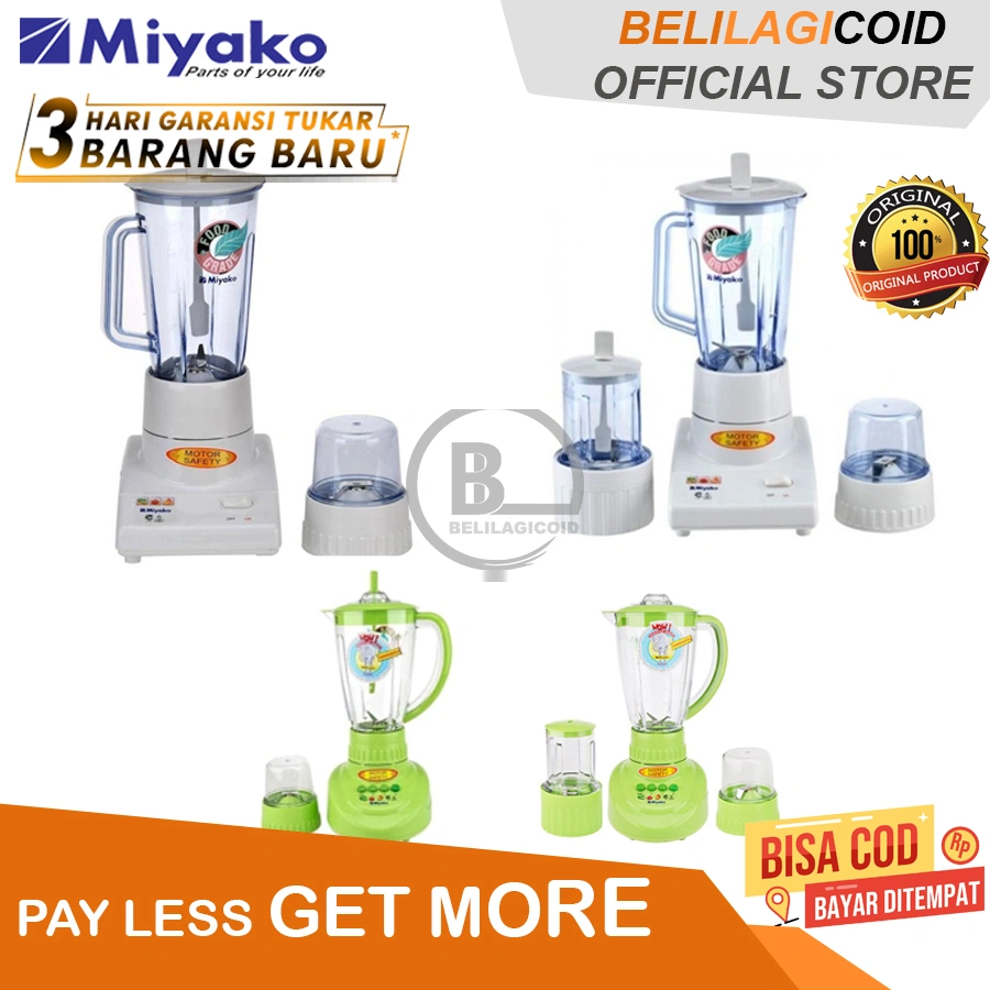Miyako Blender Plastik 3in1 BL 102 PL / Blender Miyako BL 101 PL / Blender Murah BL 101PL / Miyako Blender BL 102PL / Blender Plastik BL 152PFAP / Blender Multifungsi Miyako 3in1 BL-152 PF/AP / BL 151 PF/AP / BL-151PFAP
