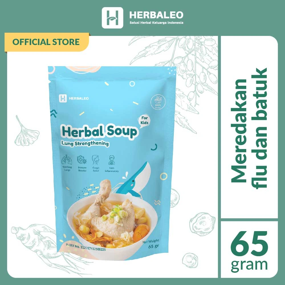 Herbaleo Sup Menjaga Paru Paru Anak 65 GR 100% Herbal Lung Strengthening Kesehatan SPA-005