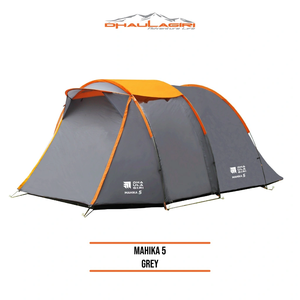 Dhaulagiri - Tenda Camping - Tent Mahika 5 - Tenda Kapasitas 5 Orang, Tinggi 180 cm, PU 3000 mm Frame Alloy