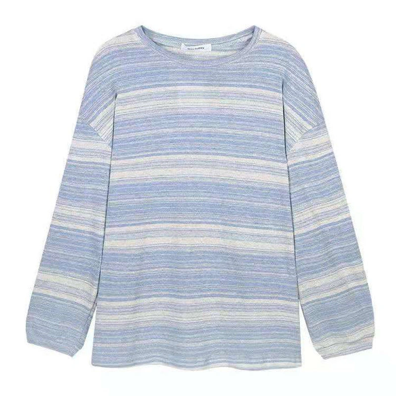 MISS'O BJ1216 Baju Atasan lengan panjang Kaos Motif Vintage Wanita Kekinian Fashion korean