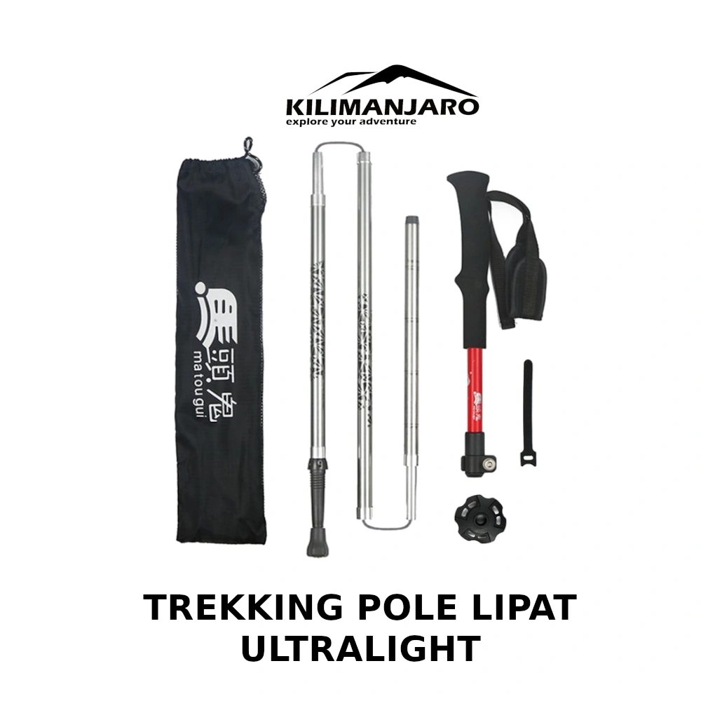 Trekking Pole Lipat ULtralight - Tongkat Hiking - Tracking Pole Lipat Ultralight