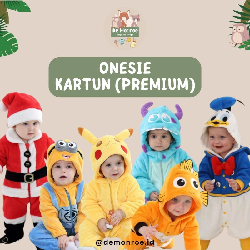 Onesie KARTUN PREMIUM kostum Grosir Murah De Monroe Baju Bayi dan Anak