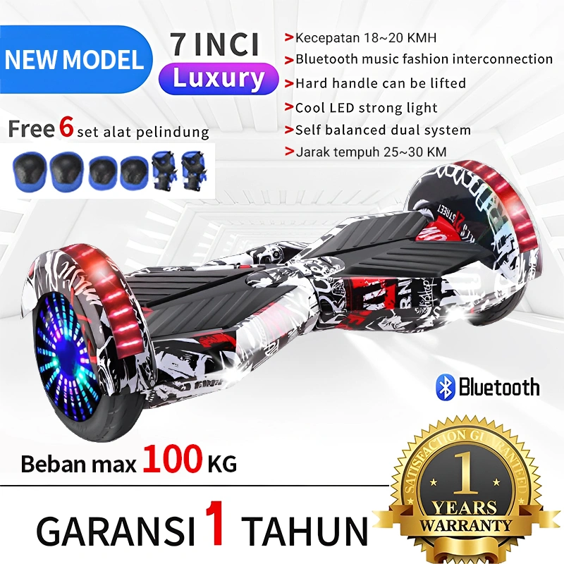 EBUY Terbaru Smart Balance Hover Board Hoverboard 7 Inch / segway / Smart Balance Wheel - GRATIS 6 set alat pelindung