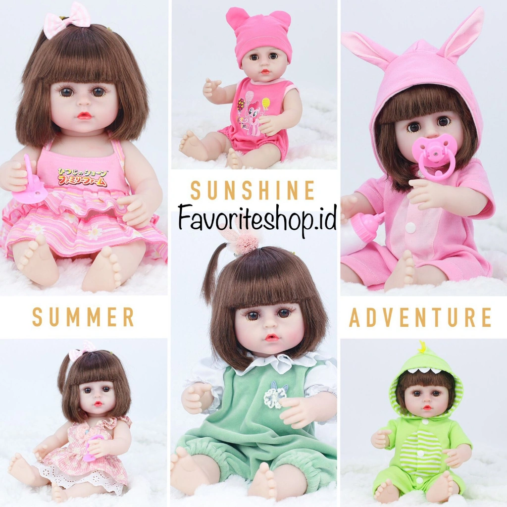 42cm TERLENGKAP TERJANGKAU Boneka Reborn Bayi Alive Minum Pipis Silikon Original Mainan anak kado ultah