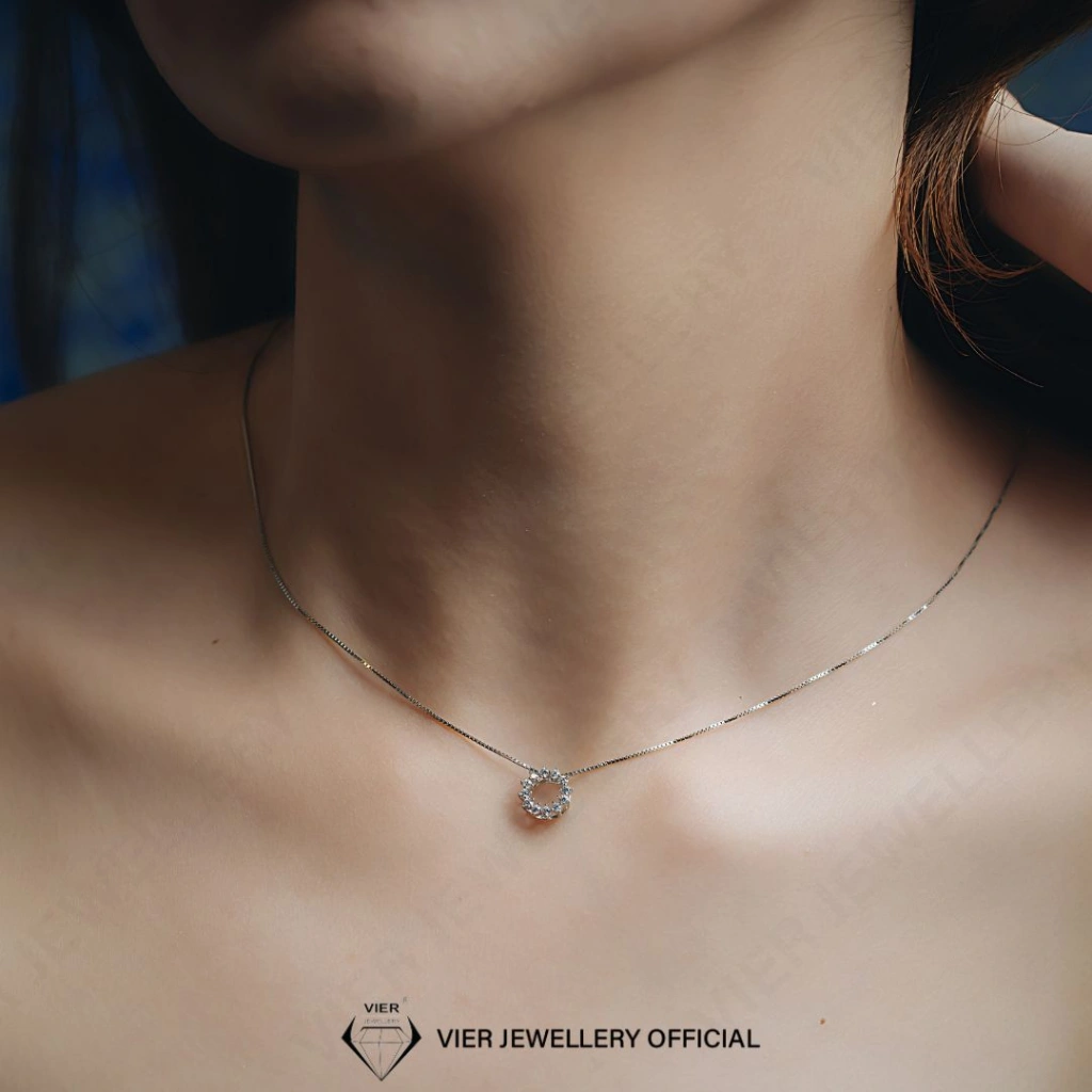 Wynn Edition Pendant 15609 Kalung copper crystal zirconia, Perhiasan wanita lapis emas by Vierjewellery