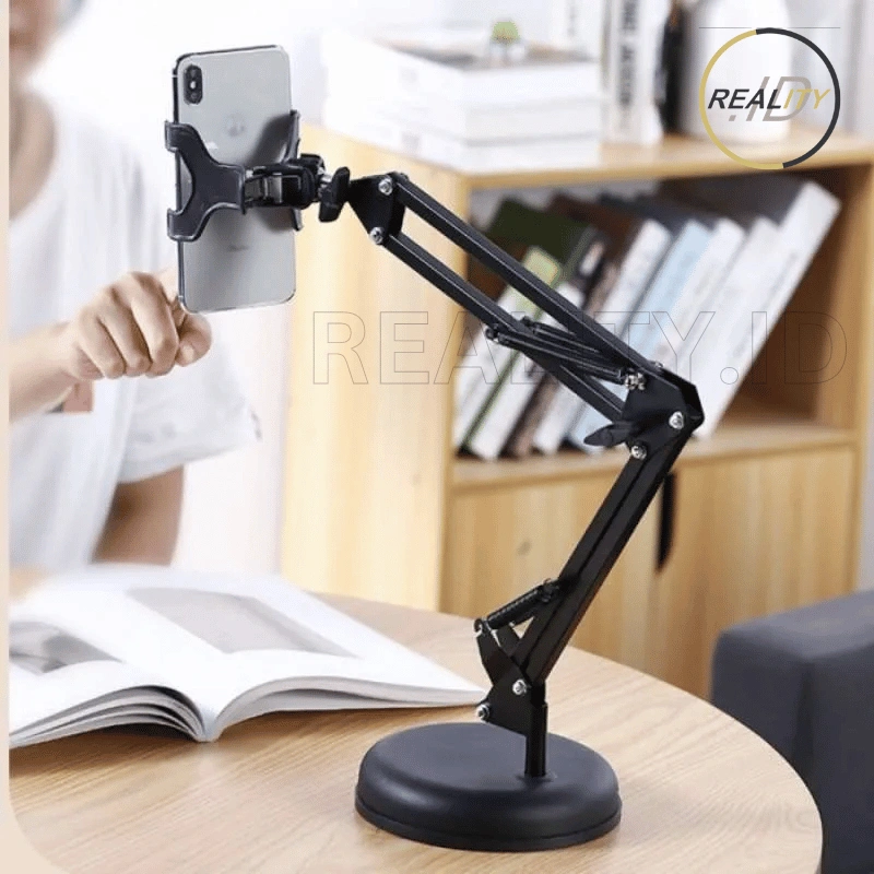 HOLDER MEJA ZMZ01 STAND HOLDER MULTIFUNGSI HP OVERHEAD HOLDER DUDUKAN HP ARM STAND LAZYPOD KONTEN MASAK VIDEO UNBOXING LIVE STREAMING