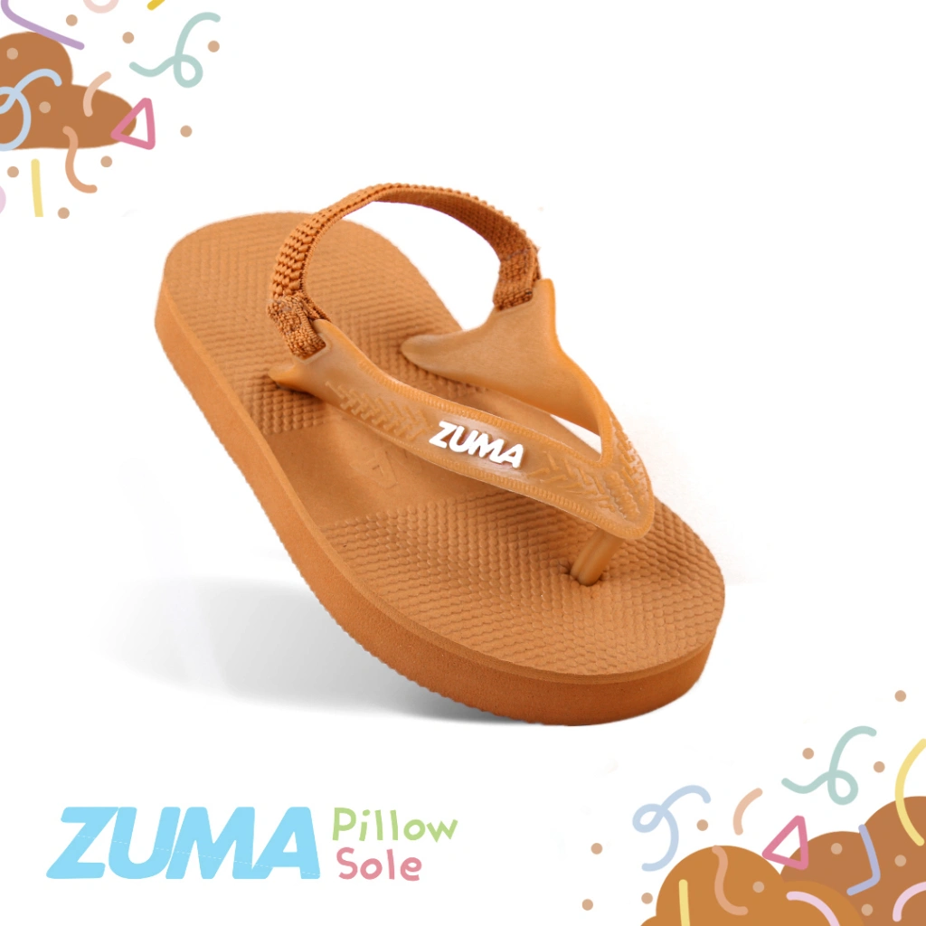 Zuma Baby Classic 7 Sendal Japit Bayi Honey Ginger Sandal Jepit Bayi Karet Tali Belakang Anti Slip