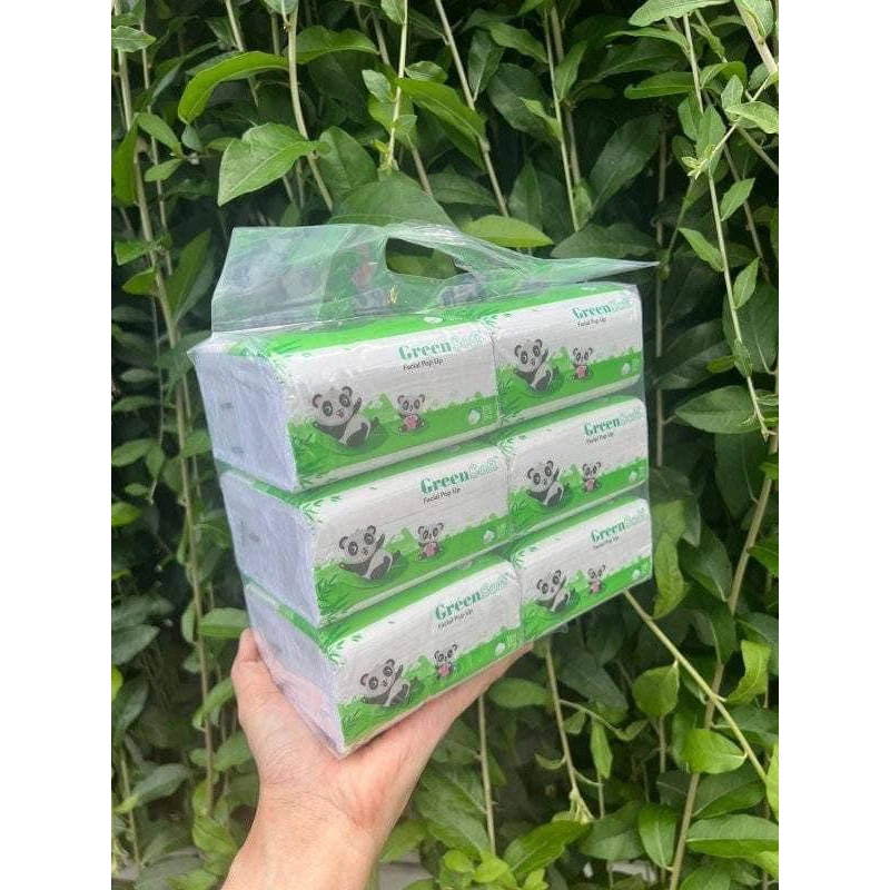 Tissue greensoft pop up paket 1 tenteng - TANPA KOTAK TISU