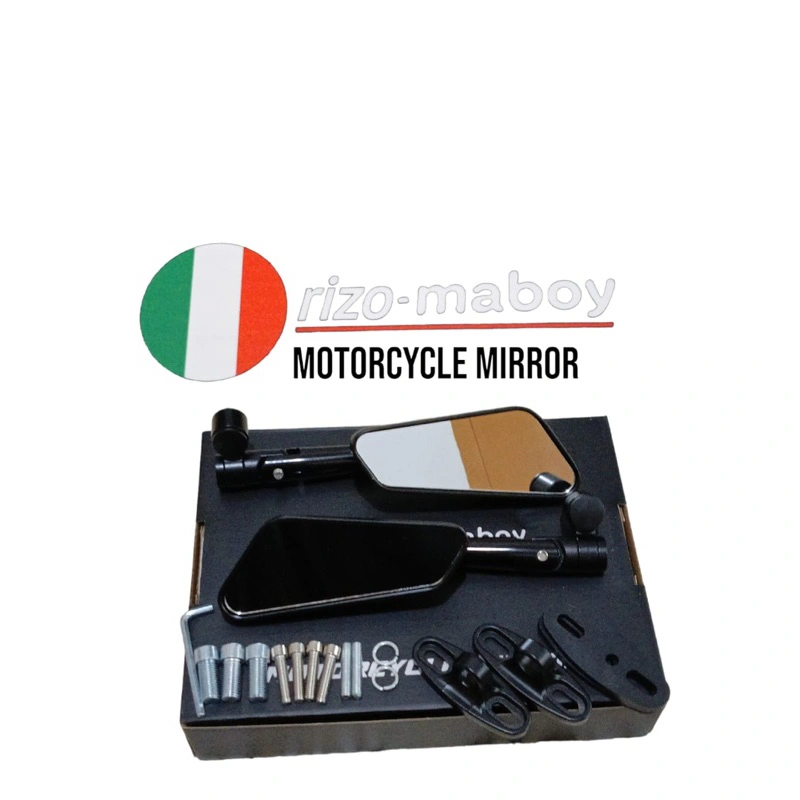 Rizo-maboy Racing - Spion Circuit Rizo-maboy Black Series Kaca Biru Dan Kaca Putih Universal Untuk Semua Jenis Motor