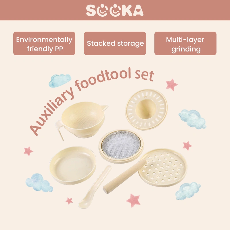 SOOKA Baby Food Maker Grinding Bowl Set Alat Penghalus Makanan Bayi Terdapat 9pcs SK-ECC1143