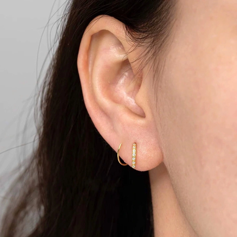 Ark.co - Gia earrings (bar, gold, silver, rosegold, x) anting ulir minimalis