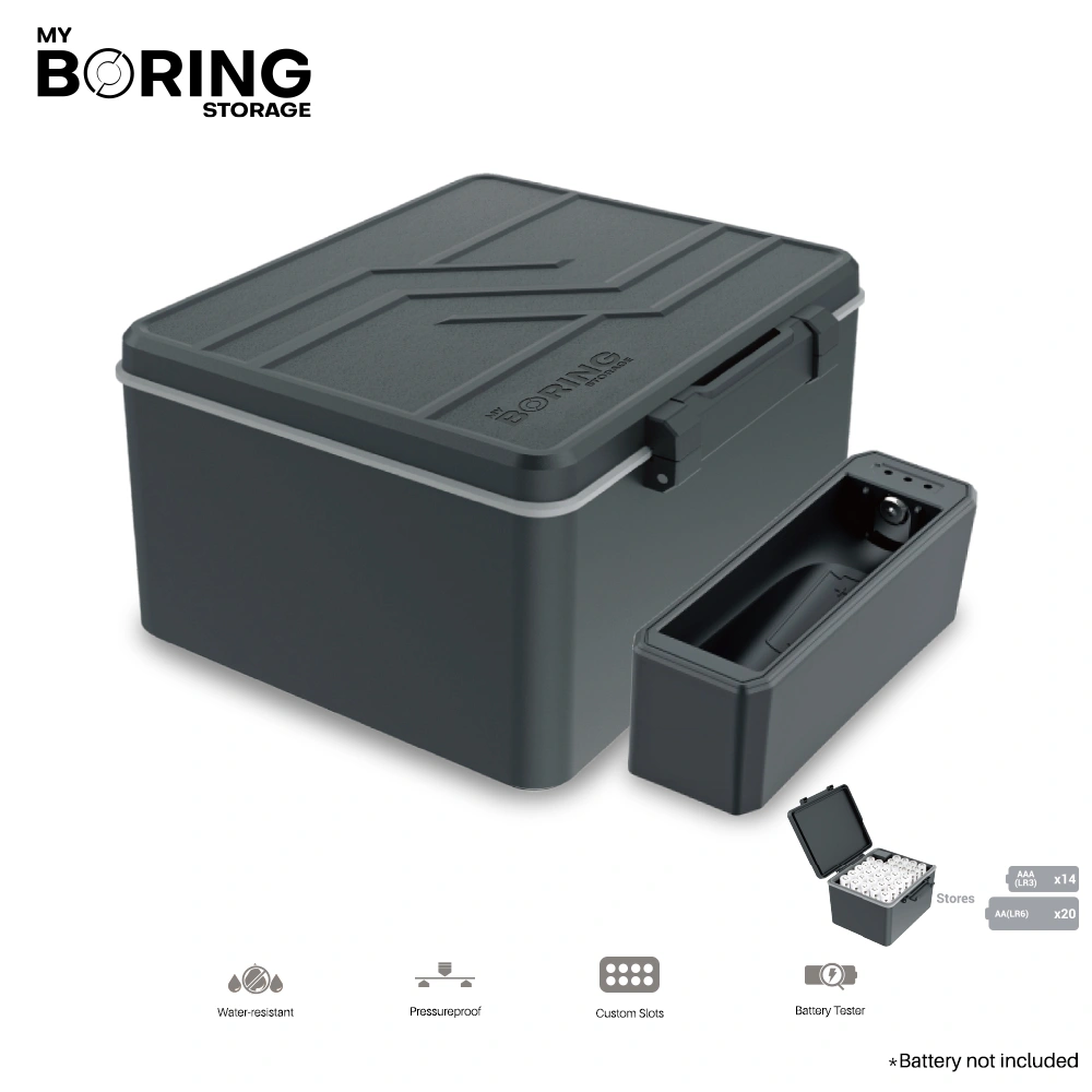 MY BORING Battery Case Storage with Battery Tester for Battery AA / AAA