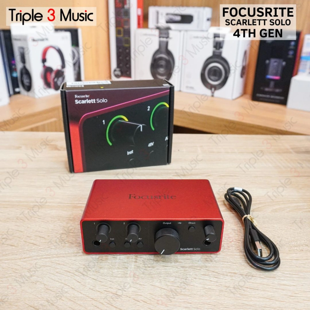Focusrite Scarlett Solo 4th Gen USB Audio Interface ORIGINAL RESMI