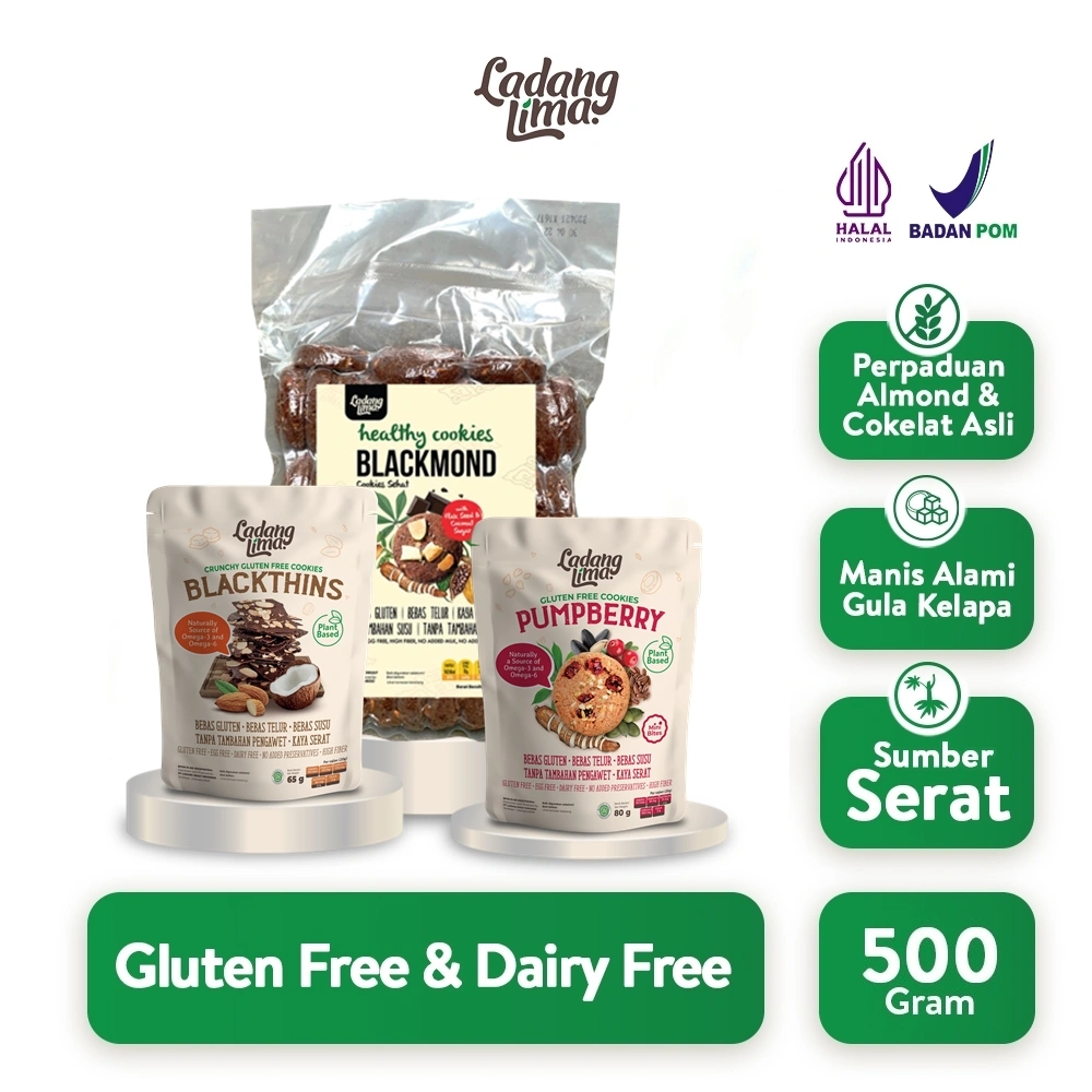 Blackmond 500g - Cookies Gluten Free Ladang Lima | Healthy Cookies With Protein
