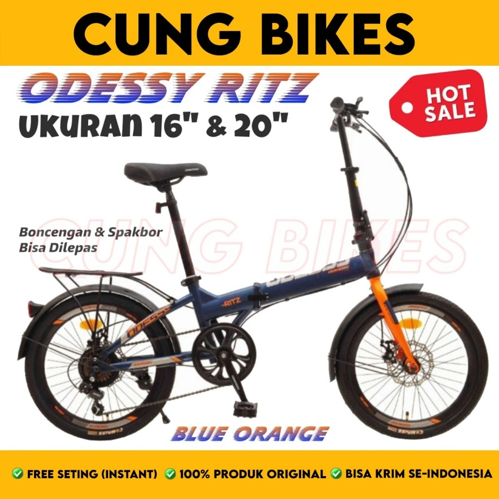 Sepeda Lipat 16 20 Inch Odessy RITZ 7 Speed Shimano Folding Bike