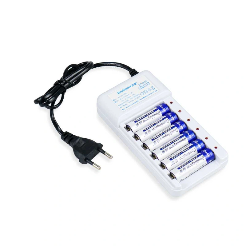 Paket Charger Baterai 6 slot AA/AAA Bonus 6 PCS AA Battery