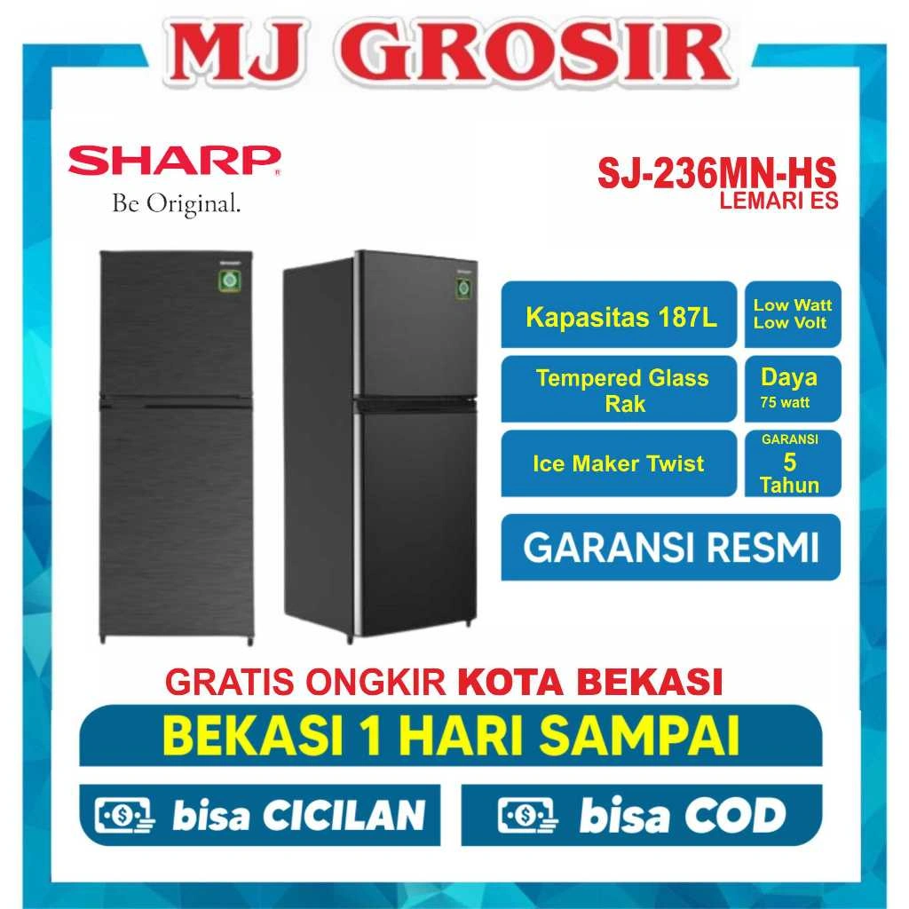 KULKAS SHARP SJ 236 MN HS/ SK V 235 PA BB / G2HD 198 / AQR 245 CBP DS / PRB 200 Y LEMARI ES 2 PINTU KULKAS MURAH DAN LOW WATT DAN CEPAT DINGIN