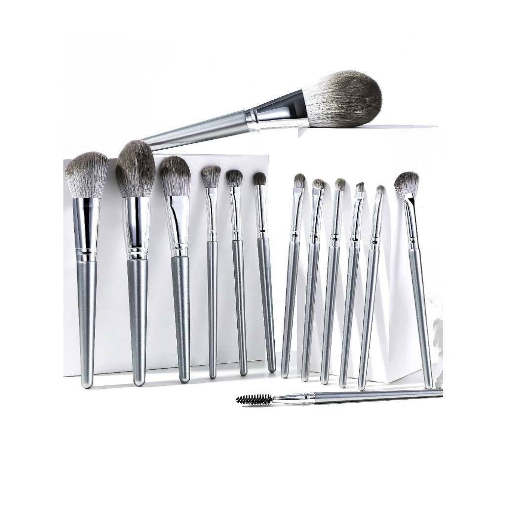Make Up Brush Set 14pcs first Sight Silver Make Up Brushes Face Make Up BR4002