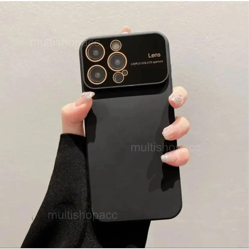 Softcase Silikon Lens For Samsung A02 A03 A02S A03S A04 A04E A04S A13 A10 A10S A11 M11 A12 M12 A14 A20 A30 A23 A24 A32 A33 A50 A30S A50S A53 J2 J4 J6 Prime Plus Casing Case Pelindung Lensa Hitam CLH01