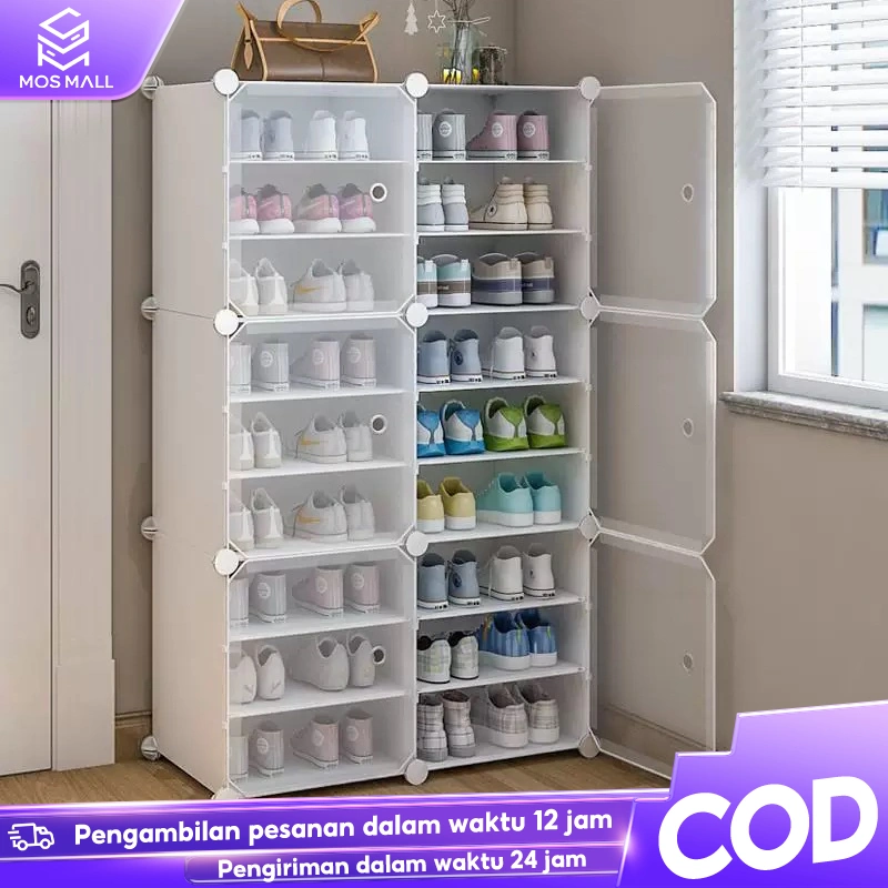 Rak Sepatu Tertutup Anti Debu Rak Sepatu 8 Susun Plastik Lemari Sepatu Rak Sepatu Aesthetic Tempat Sepatu Penyimpanan Sepatu Rak Sepatu Minimalis Rak Sepatu Susun Rangka Besi Shoe Organizer