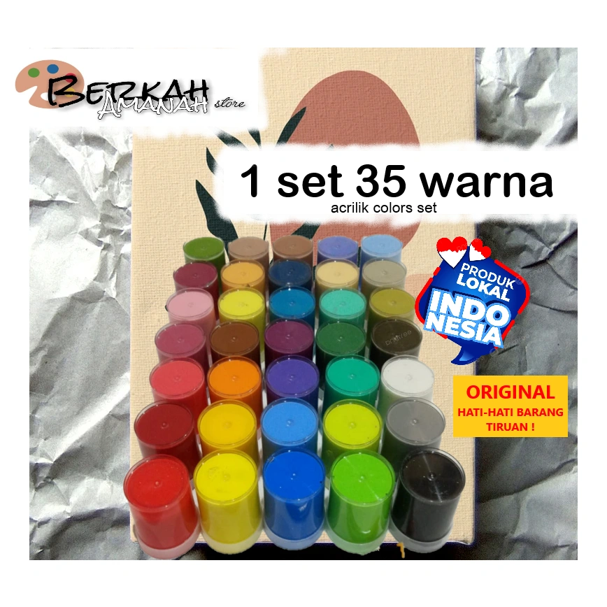 cat akrilik 1set 35 warna/cat acrilik set