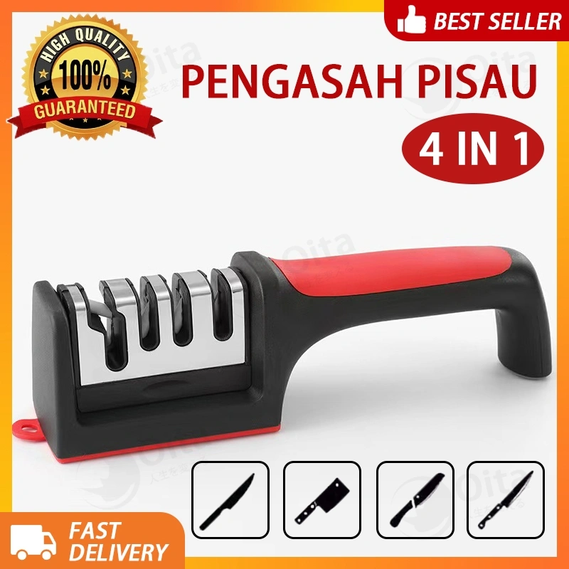 Oita Pengasah Pisau Dapur 4in1 4 Model Alat Asahan Pisau Gunting Pisau Penajam Pisau Sayur Dapur