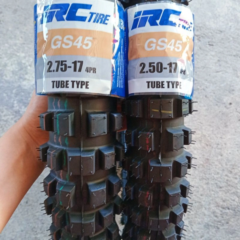 BAN LUAR MOTOR IRC TRIAL CROSS GS45 UKURAN  250-17  ||  275-17  RING 17 (MOTOR BEBEK)