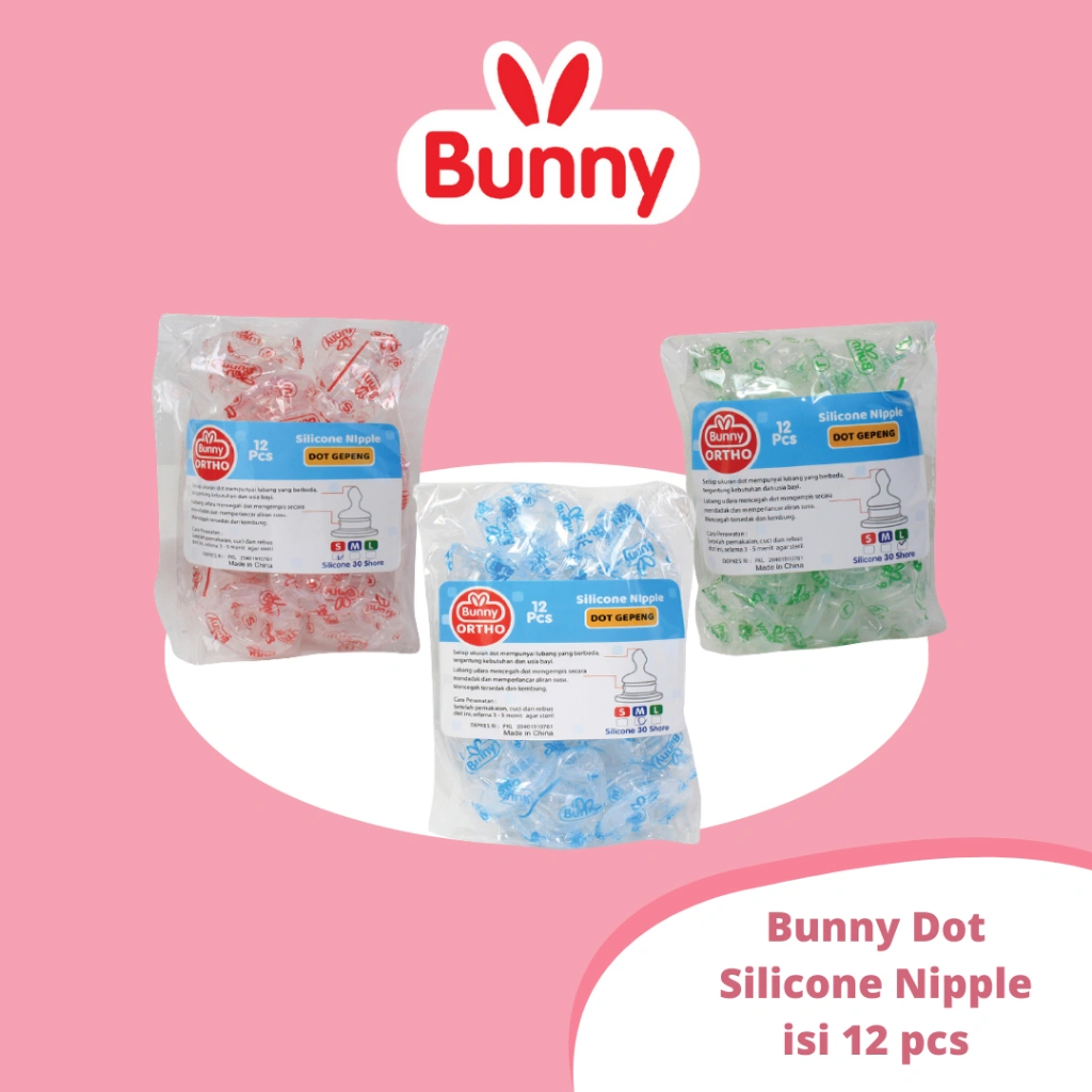 Lusty Bunny Dot Gepeng Silicone Nipple isi 12 Pcs ADN5604
