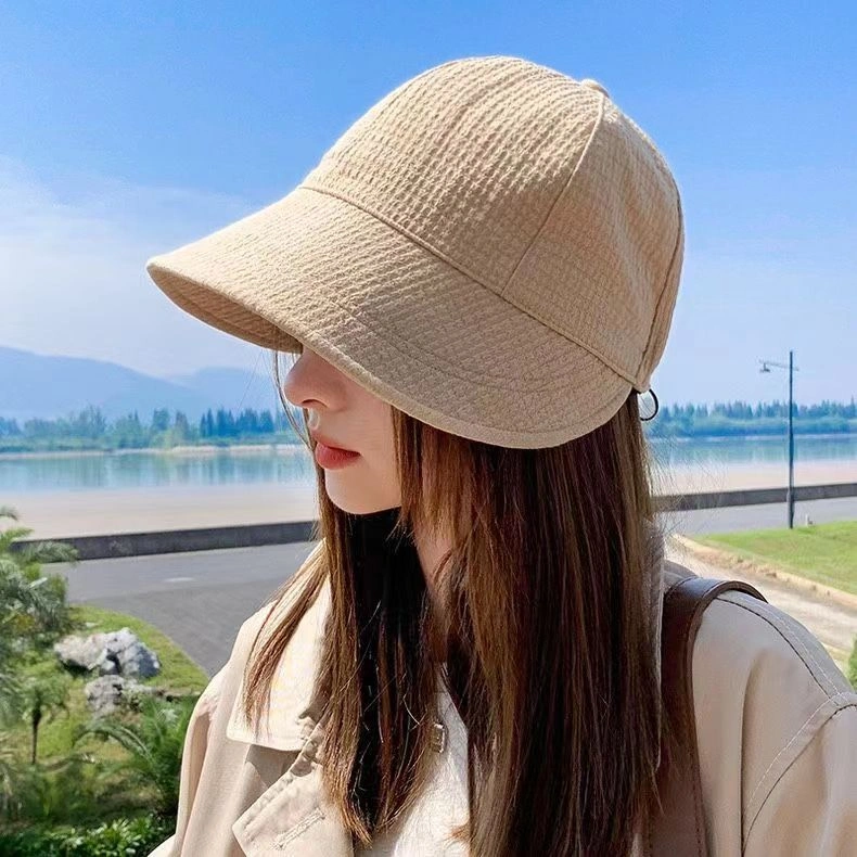 Topi Tepi Lebar Lipat Wanita Korea Bucket Pantai Luar Ruangan Topi Wanita Topi Wanita Topi Matahari Pinggiran Lebar