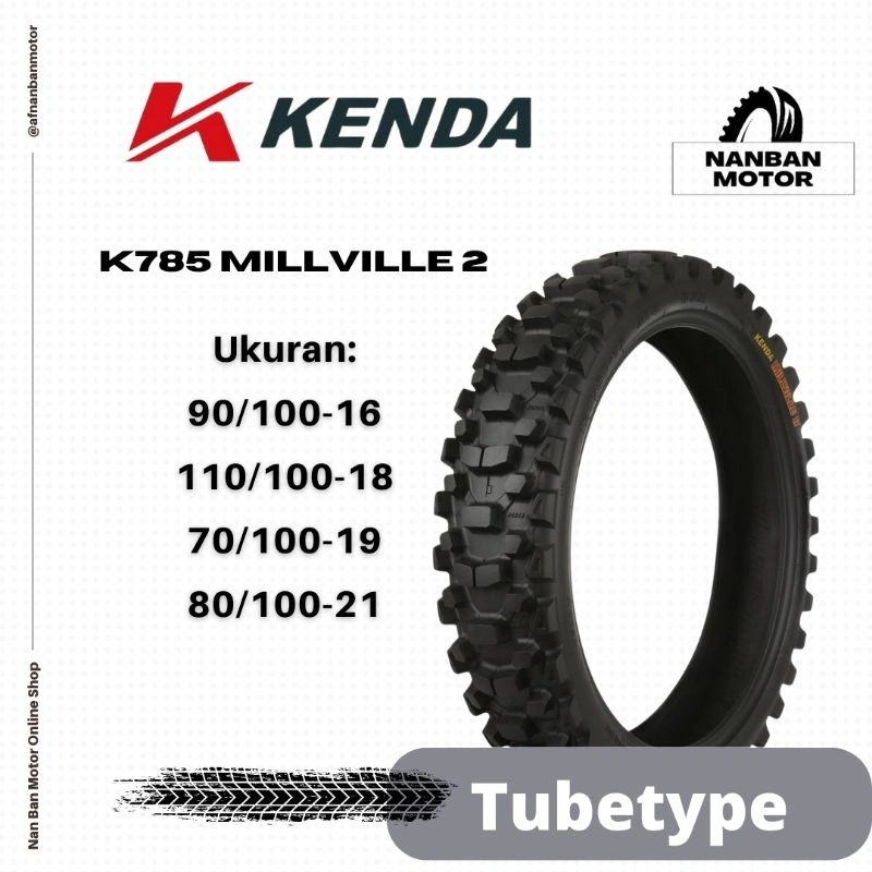 BAN MOTOR KENDA K785 UKURAN 90/100-14, 90/100-16, 90/100-17 110/100-18, 70/100-19, 80/100-21 BAN CROSS BAN TUBETYPE UNTUK MOTOR CRF, CROSS DLL