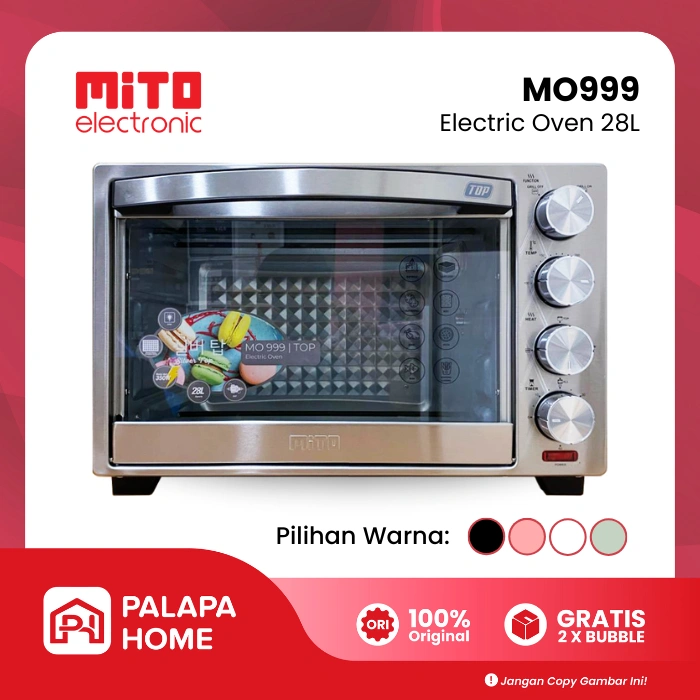 Mito Oven Listrik MO999 MO 999 28 Liter Low Watt Garansi Resmi Mitochiba
