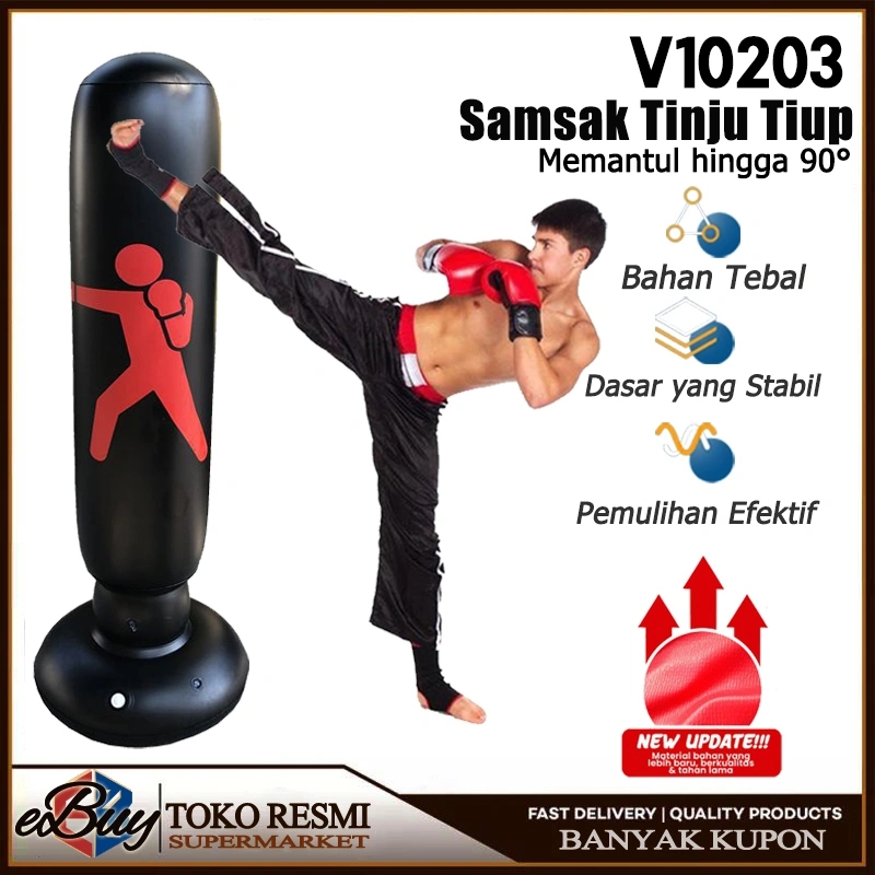 Punch  Target Inflatable 1.6 Meter Tiup Punching Bag Tiang Tinju Boxing  Tiup Punching Bag