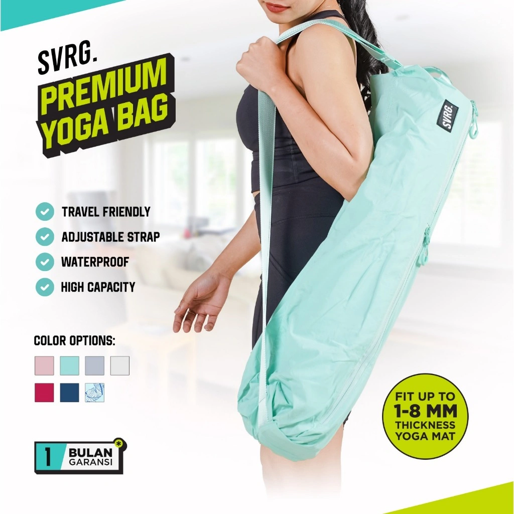 SVRG Premium Yoga Mat Bag | Tas Yoga Besar | Yoga Bag | Mat ukuran 1mm - 8mm
