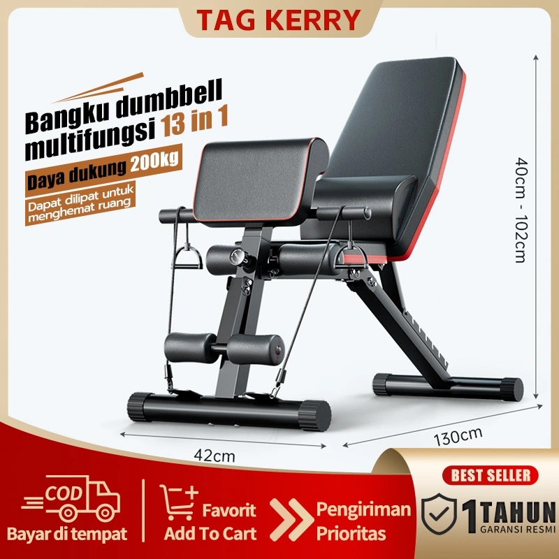 READY STOCK Adjustable Folding Fitness Bench Home Sit Up Exercise Bench/ Fitness Adjustable Press Sit up Bench Dumbell Stool Speeds/alat angkat beban/bench press multifungsi/Alat Olahraga Fitness Kursi Gym/alat olahraga di rumah